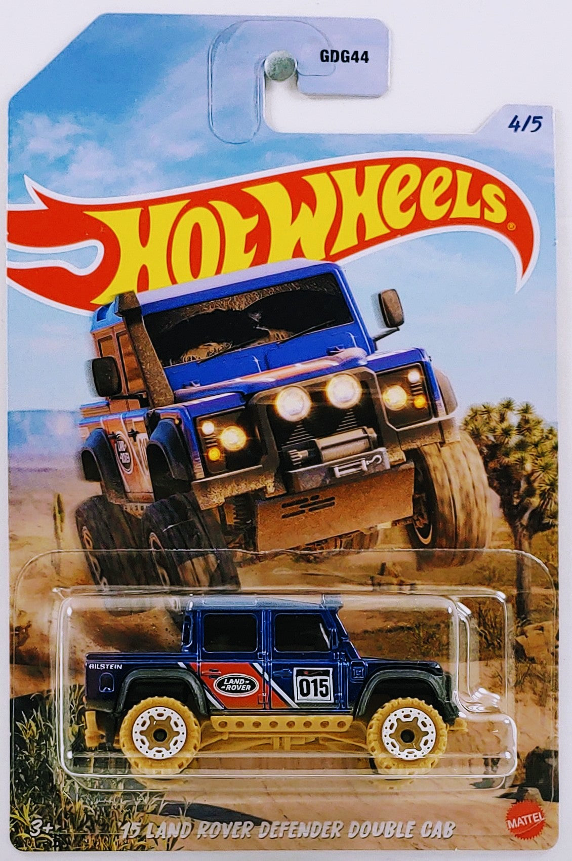 Hot Wheels 2023 Theme Mud Runners 4 5 15 Land Rover Defender Double Cab Blue Walmart Exclusive