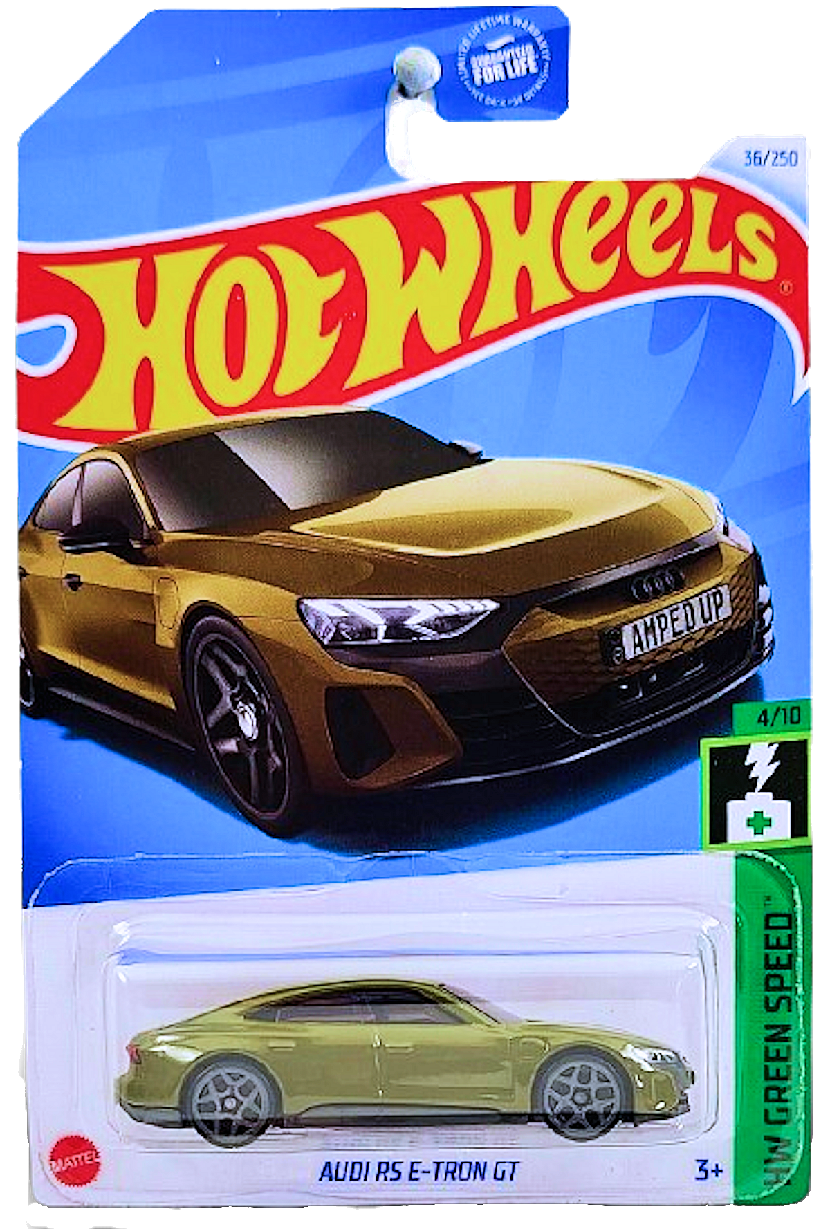 Hot Wheels 2024 Collector 036 250 HW Green Speed 4 10 Audi RS E Tron GT Tactical Green Metallic GY5 Wheels USA Card