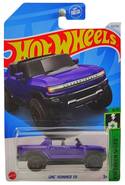 Hot Wheels 2024 - Collector # 062/250 - HW Green Speed 6/10 - GMC Hummer EV  - Purple - USA Card