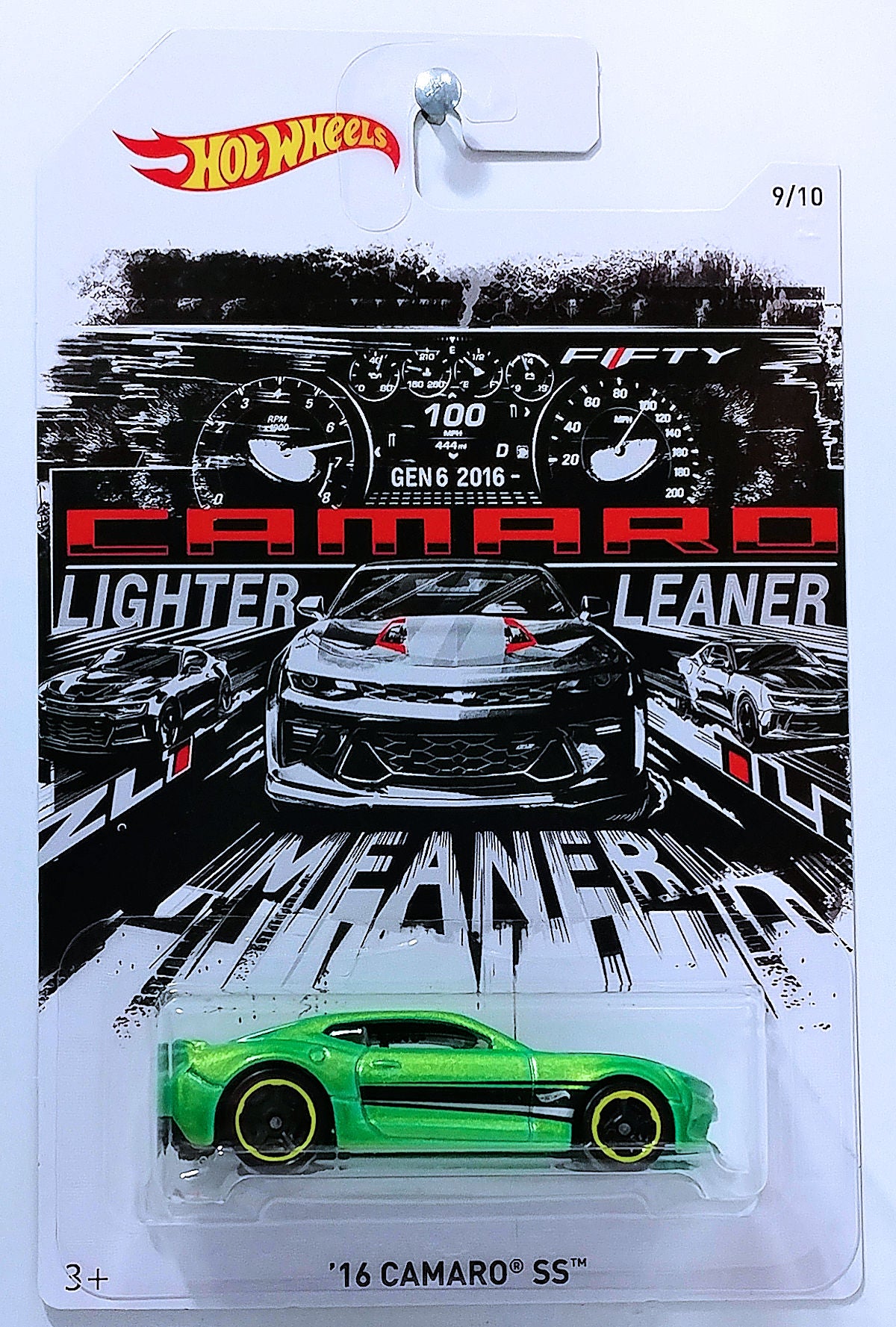 Hot Wheels 2018 50th Anniversary Camaro Series 9 10 16 Camaro SS Metallic Green Walmart Exclusive