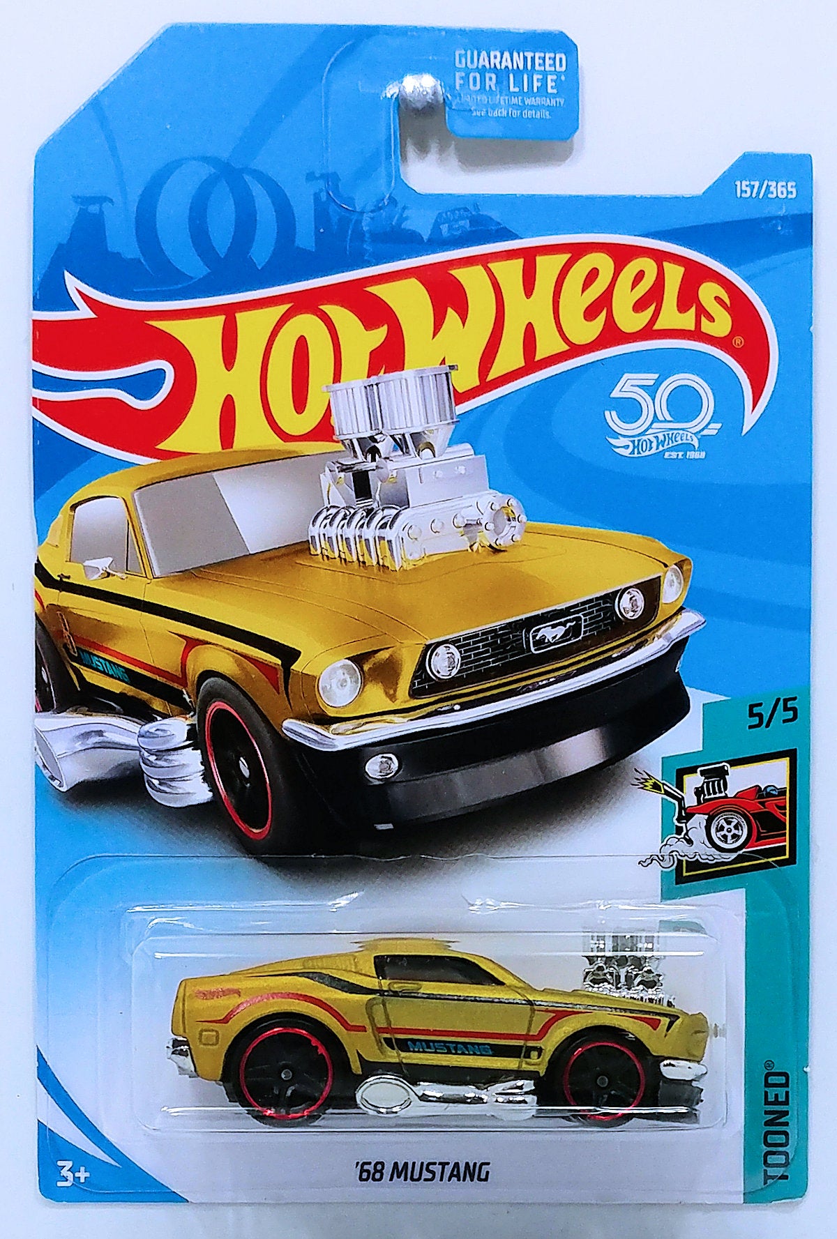 Hot Wheels 2018 Collector 157 365 Tooned 5 5 68 Mustang Mat KMJ Diecast II