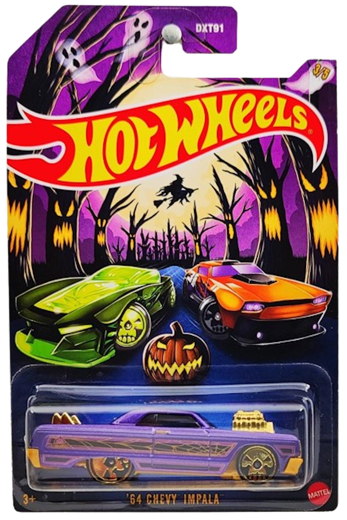 Hot Wheels 2024 Happy Halloween 3 5 64 Chevy Impala Tooned Pu KMJ Diecast II