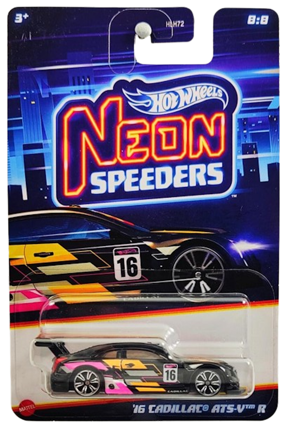 Hot Wheels 2024 Mix 2 Neon Speeders 8 8 16 Cadillac ATS V R B KMJ Diecast II