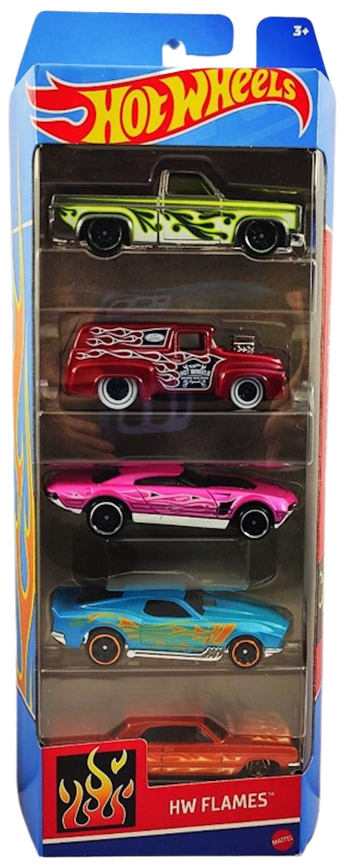 Hot Wheels 2024 Gift Pack 5 Pack HW Flames 83 Chevy Silverado KMJ Diecast II