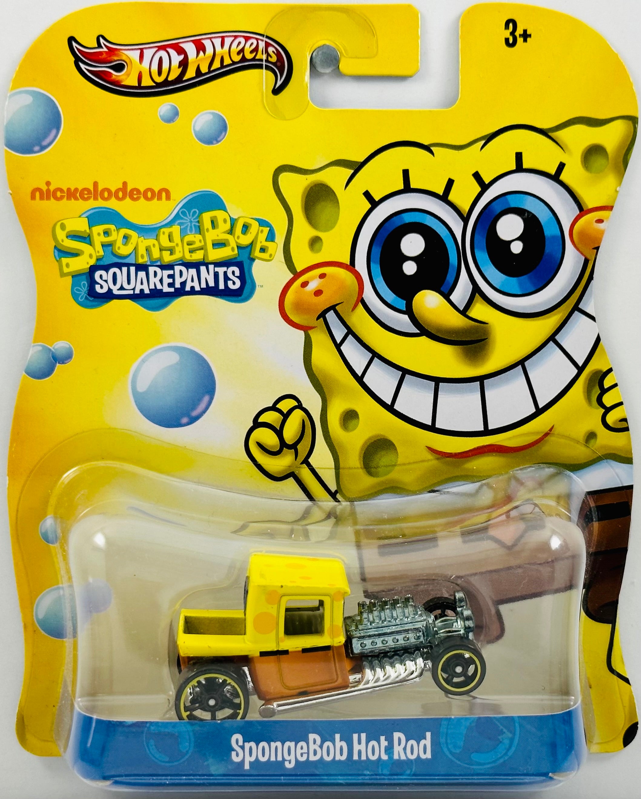 Hot Wheels 2013 Character Cars Spongebob Squarepants Nickelodeon Spongebob Hot Rod Yellow Brown