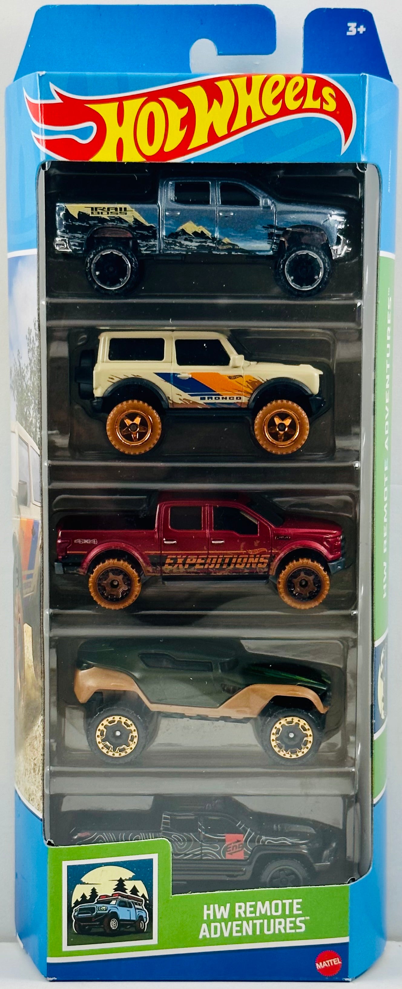 Hot Wheels 2023 Gift Pack 5 Pack HW Remote Adventures Off Duty KMJ Diecast II