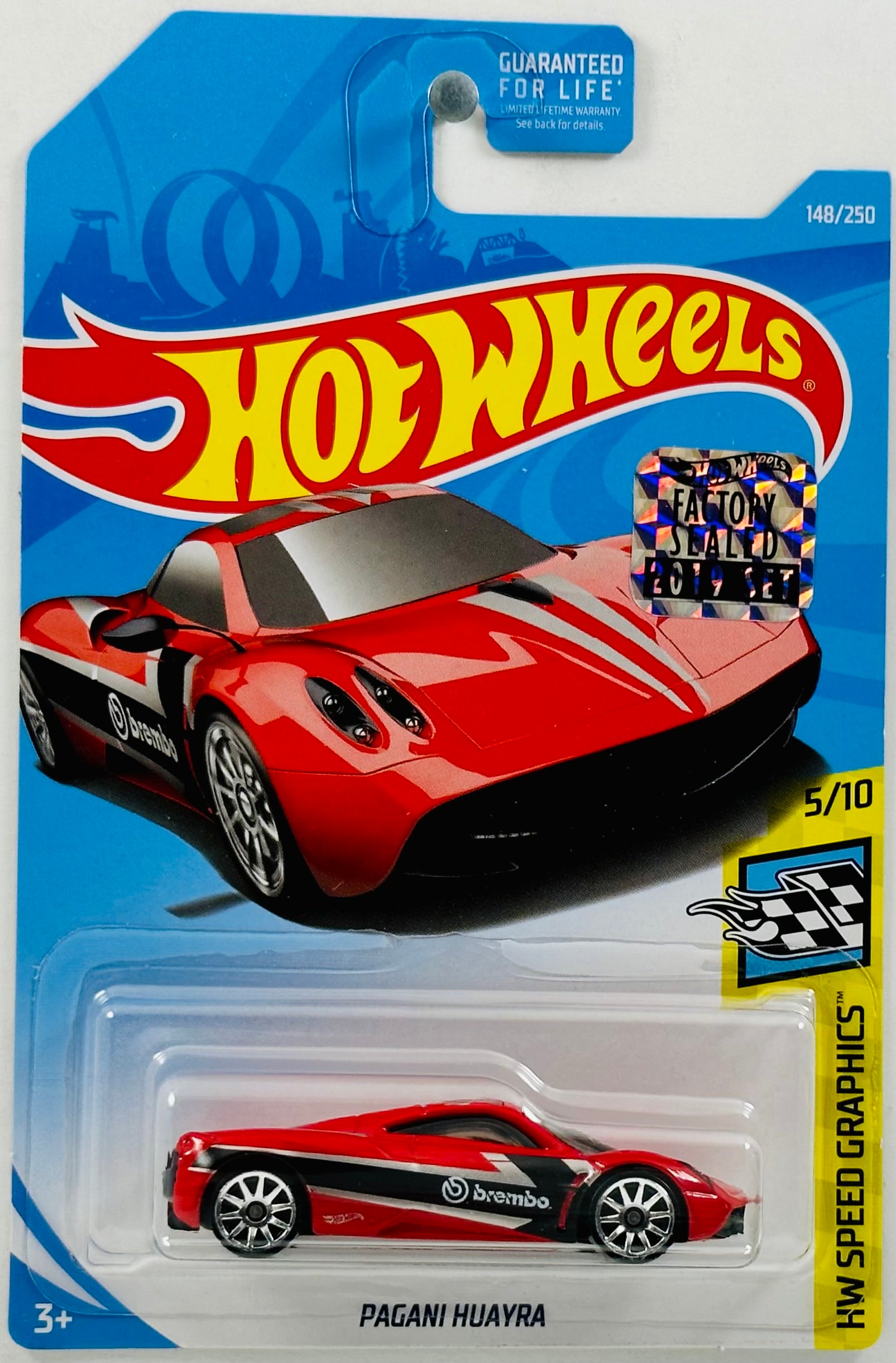 Hot Wheels 2019 Collector 148 250 HW Speed Graphics 5 10 Pagani Huayra Red Brembo FSC