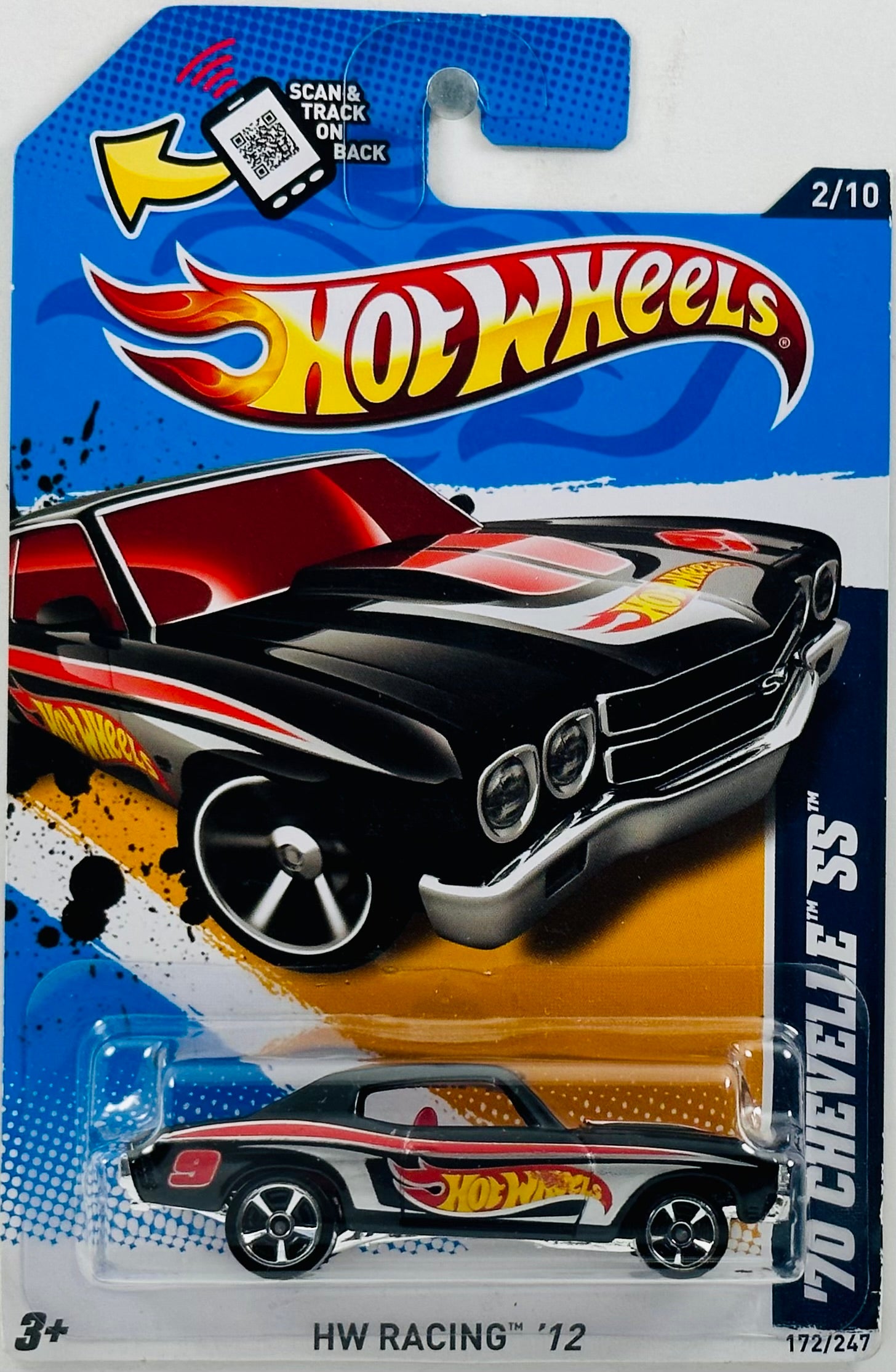 Hot Wheels 2012 Collector 172 247 HW Racing 02 10 70 Chevelle SS Black USA