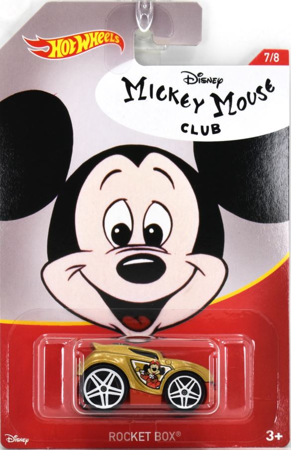 Hot Wheels 2018 Disney Mickey Mouse 7 8 Rocket Box Gold Mickey Mouse Club Walmart Exclusive Disney Blister Card