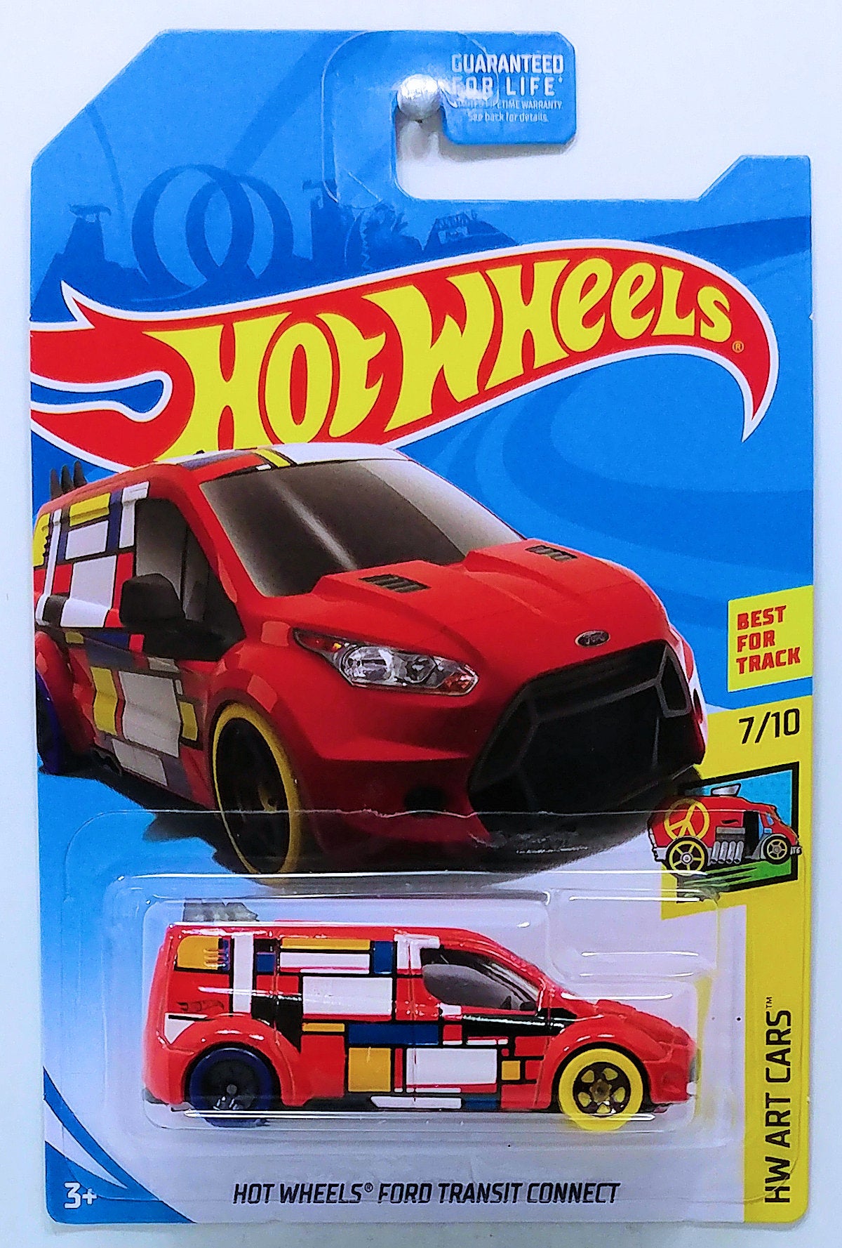 Hot Wheels 2018 KMart Exclusive HW Art Cars 7 10 Hot Wheels Ford Transit Connect Red USA Card