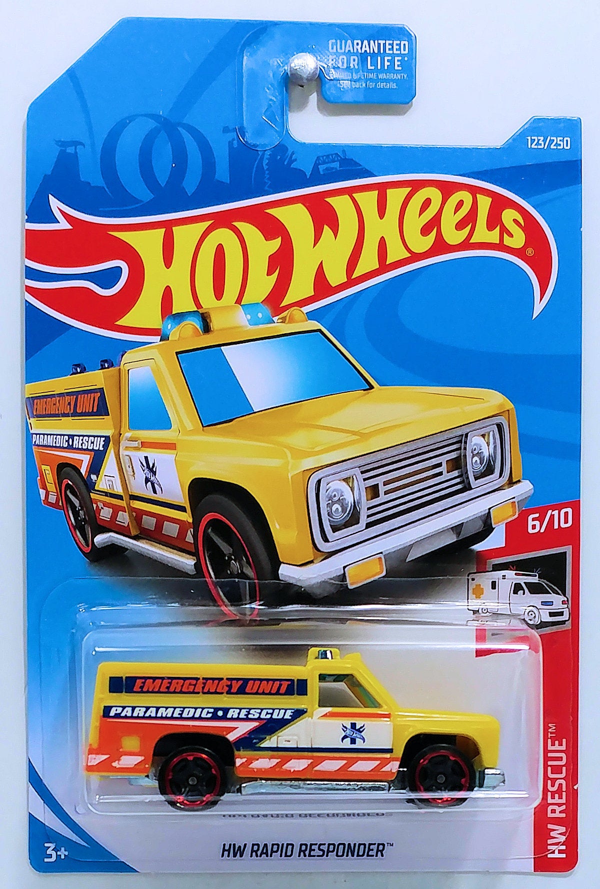 Hot Wheels 2019 Collector 123 250 HW Rescue 6 10 HW Rapid Resp KMJ Diecast II