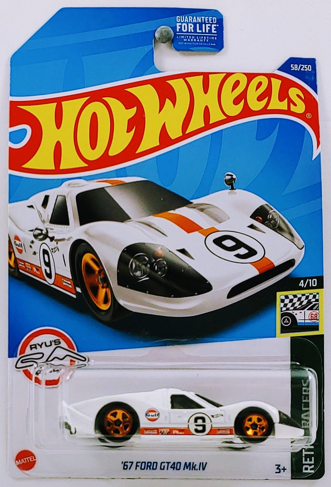 Hot Wheels 2022 Collector 058 250 Retro Racers 4 10 67 Ford GT40 MkIV White Gulf Racing