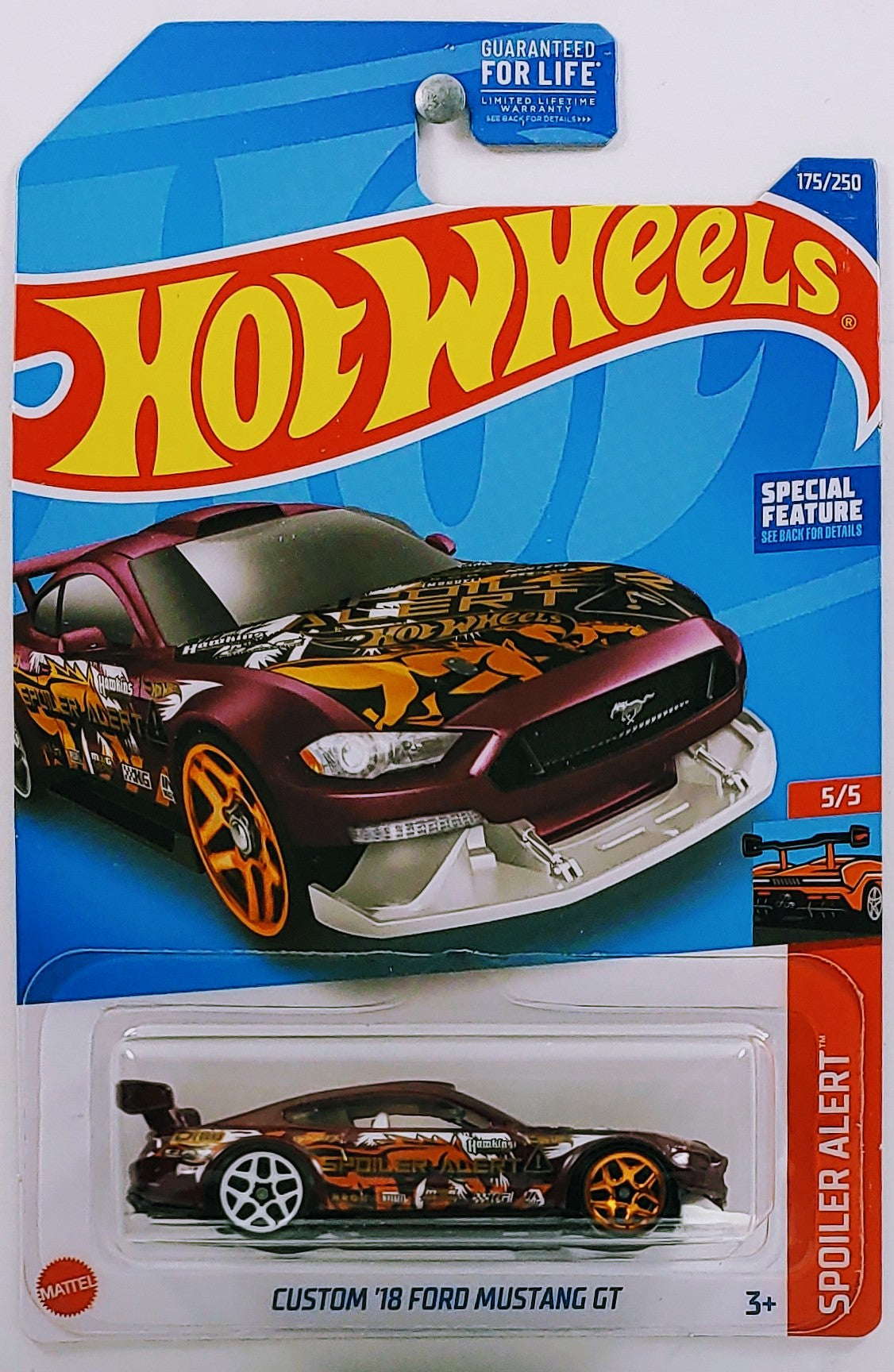 Hot Wheels 2022 Collector 175 250 Spoiler Alert 5 5 Custom 18 Ford Mustang GT Purple