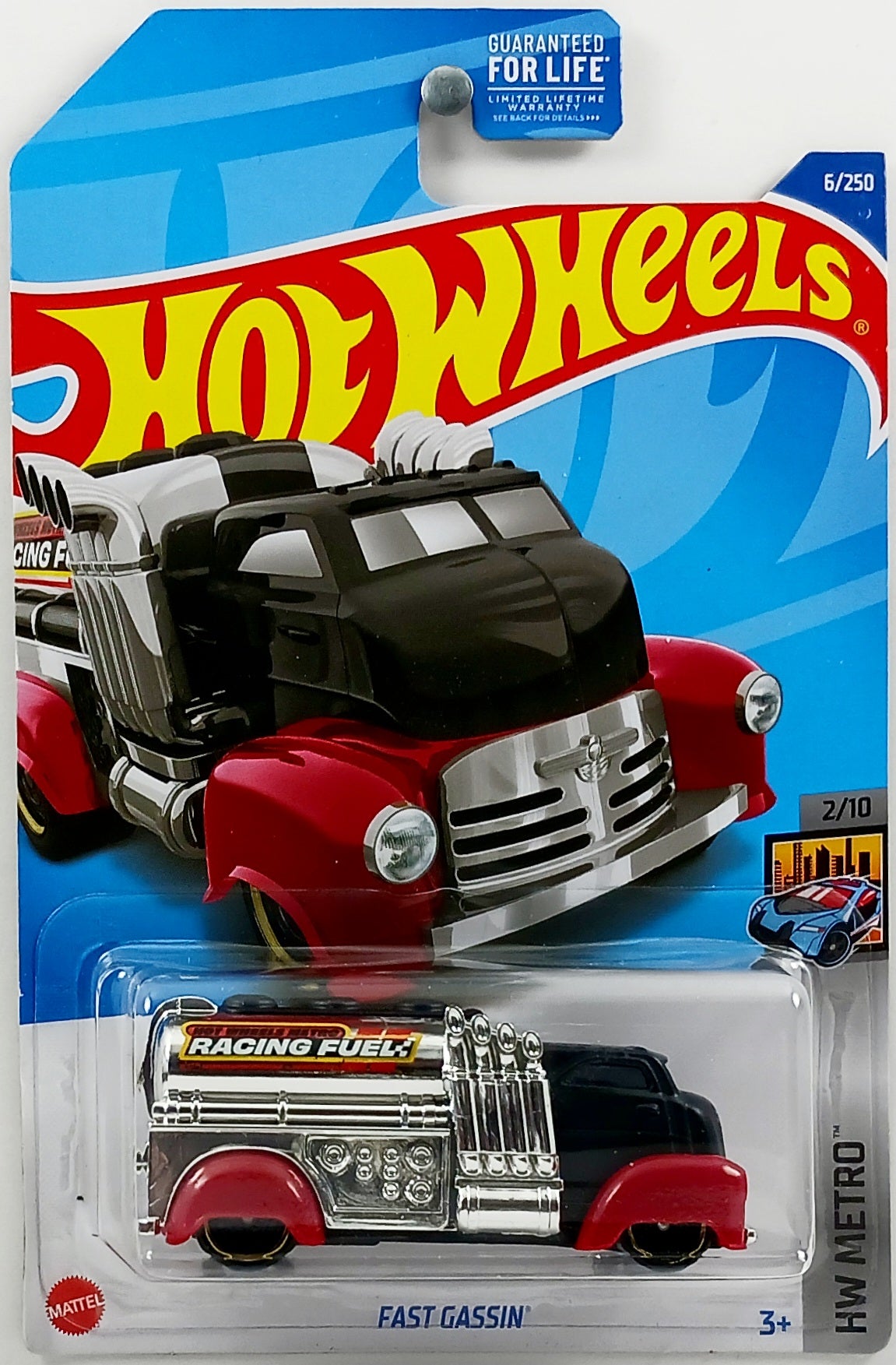 Hot Wheels 2022 Collector 006 250 HW Metro 2 10 Fast Gassin Black Red Racing Fuel USA