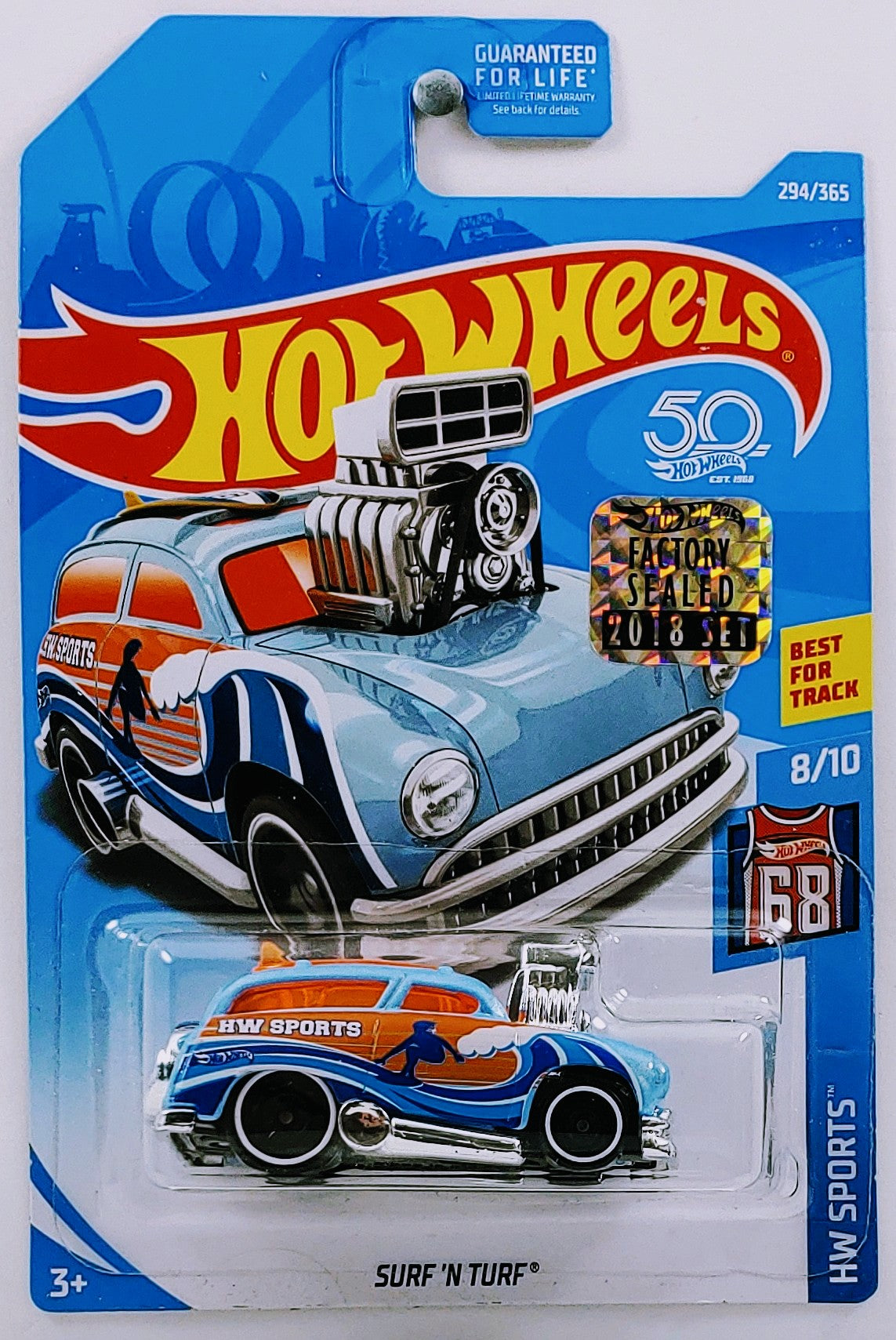 Hot Wheels 2018 Collector 294 365 HW Sports 8 10 Surf N Turf Light Blue FSC