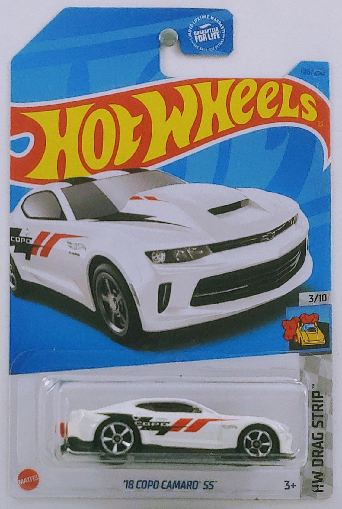 Hot Wheels 2023 Collector 106 250 HW Drag Strip 3 10 18 COPO Camaro SS White USA