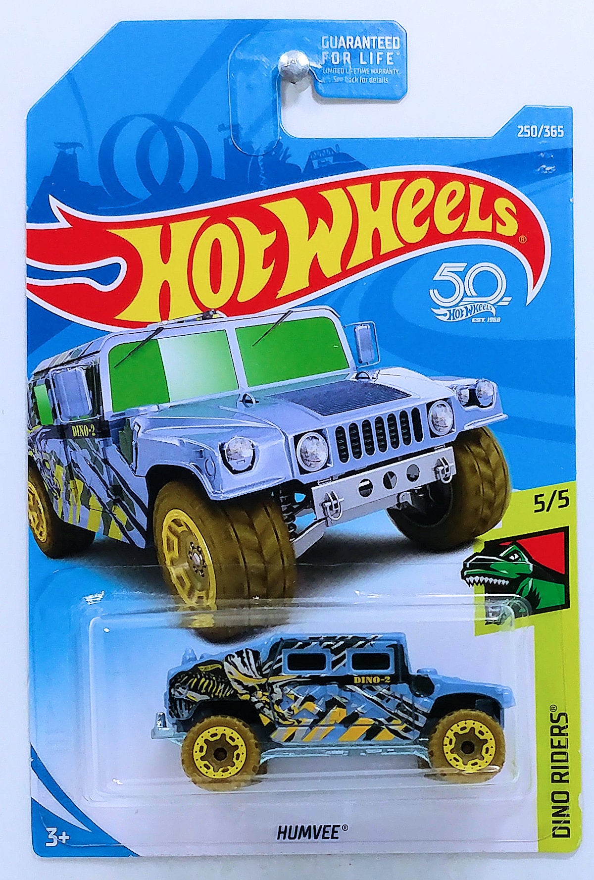 Hot Wheels 2018 Collector 250 365 Dino Riders 5 5 Humvee Blue Purple USA