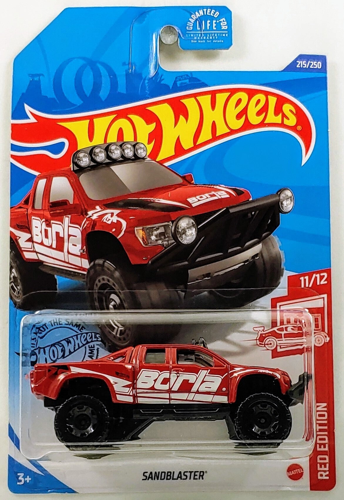 Hot Wheels 2020 Collector 215 250 Red Edition 11 12 Sandblaster Red Borla Target Exclusive USA Card