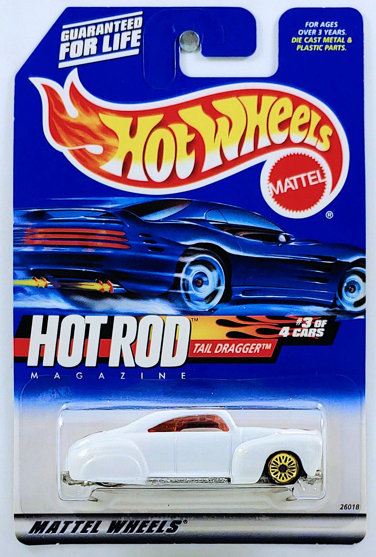 Hot Wheels 2000 Collector 007 250 Hot Rod Magazine Series 3 4 Tail Dragger White