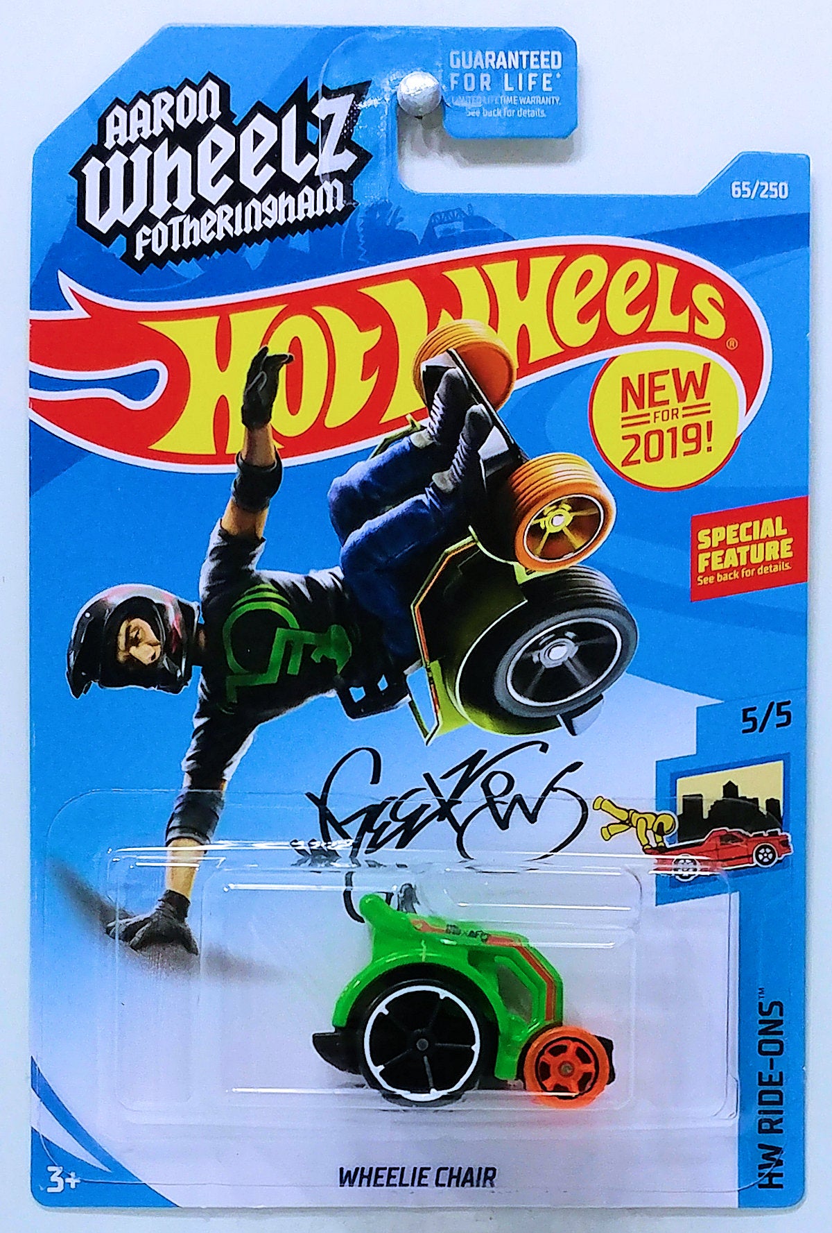 Hot Wheels 2019 Collector 065 250 HW Ride Ons 5 5 New Models Wheelie Chair Green USA