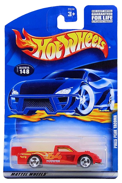 Hot Wheels 2000 - Collector # 148/250 - Pikes Peak Tacoma - Red / #64 - USA New '2001 Style' Card