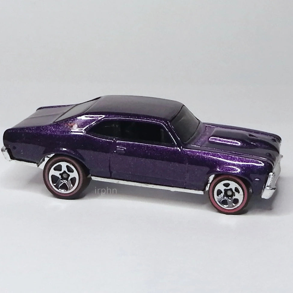 Hot Wheels 2006 Collector 098 223 Red Line 3 5 1968 Nova Purple 5 Spokes with Red Lines USA 07 Card with Instant Win Promo MPN J3424