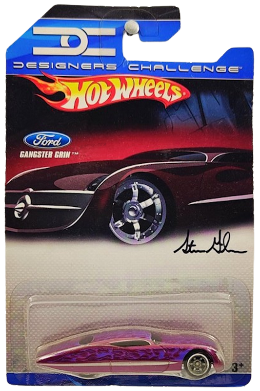 Hot Wheels 2008 - Designer's Challenge - Ford / Gangster Grin - Purple / Flames - Co-Mold 6 Spokes