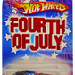 Hot Wheels 2008 - Theme / Fourth of July Series - Hammered Coupe - Black / Stars & Stripes Graphics - Red 5 Spokes - Walmart Exclusive