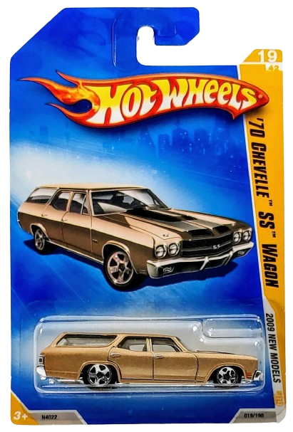 Hot Wheels 2009 - Collector # 019/190 - New Models 19/42 - '70 Chevelle SS Wagon - Gold - USA Card