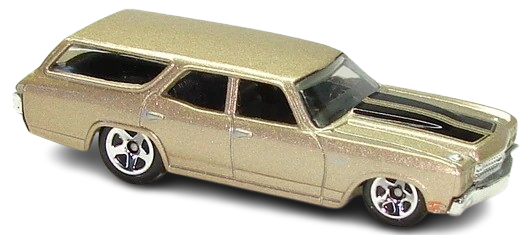 Hot Wheels 2009 - Collector # 019/190 - New Models 19/42 - '70 Chevelle SS Wagon - Gold - USA Card