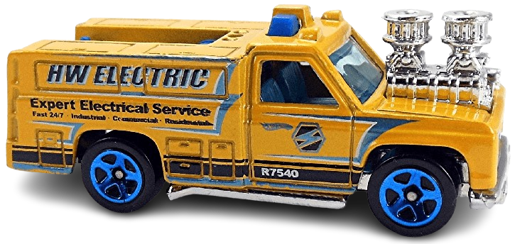 Hot Wheels 2010 - Collector # 115/240 - HW City Works 7/10 - Rescue Ranger - Metalflake Dark Yellow / 'HW Electric' - USA Card