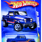 Hot Wheels 2010 - Collector # 123/240 - Heat Fleet 7/10 - Jeep Scrambler - Blue - Redlines - Walmart Exclusive - USA Card