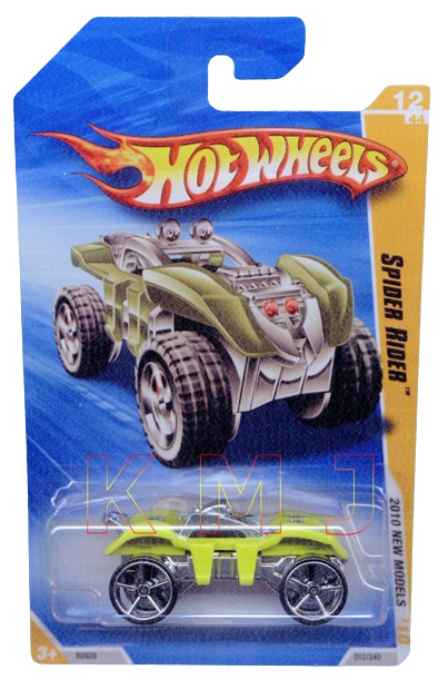 Hot Wheels 2010 - Collector # 012/240 - New Models 12/44 - Spider Rider - Yellow - OH5SP Wheels - USA Card