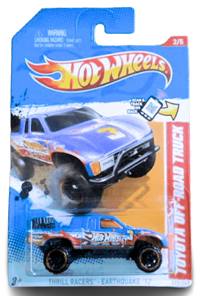 Hot Wheels 2012 - Collector # 222/247 - Thrill Racers / Earthquake 2/5 - Toyota Off Road Truck - Blue / #3 -  USA         26