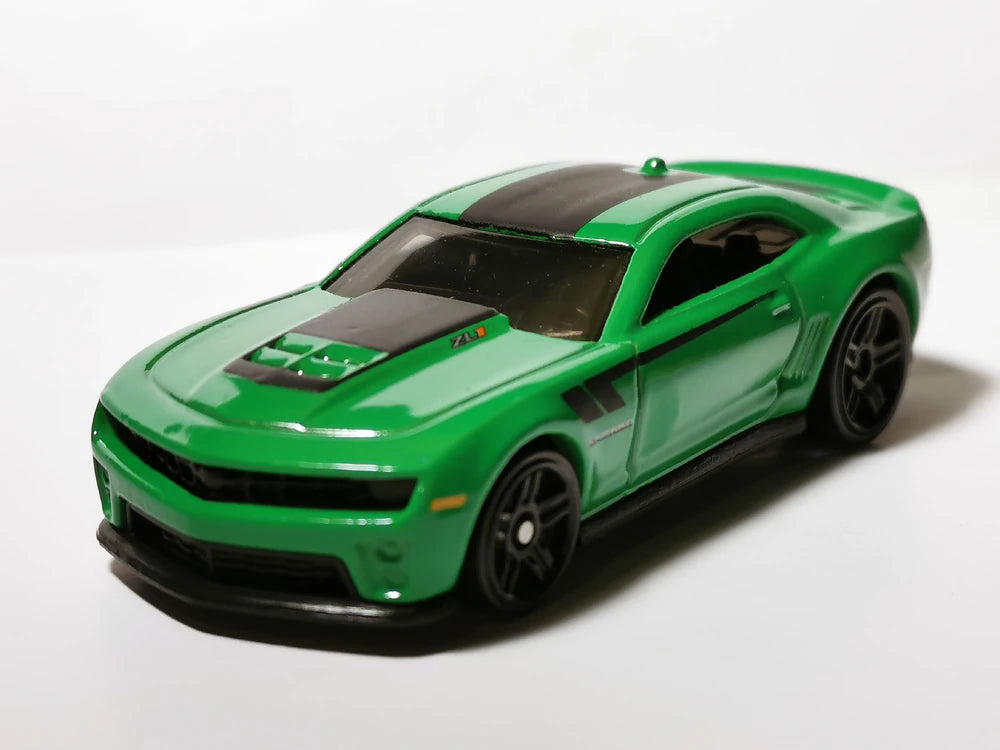 Hot Wheels 2021 - Theme / Factory 500 H.P. # 4/10 - '12 Camaro ZL1 Concept - Green - Black PR5 Wheels - Walmart Exclusive