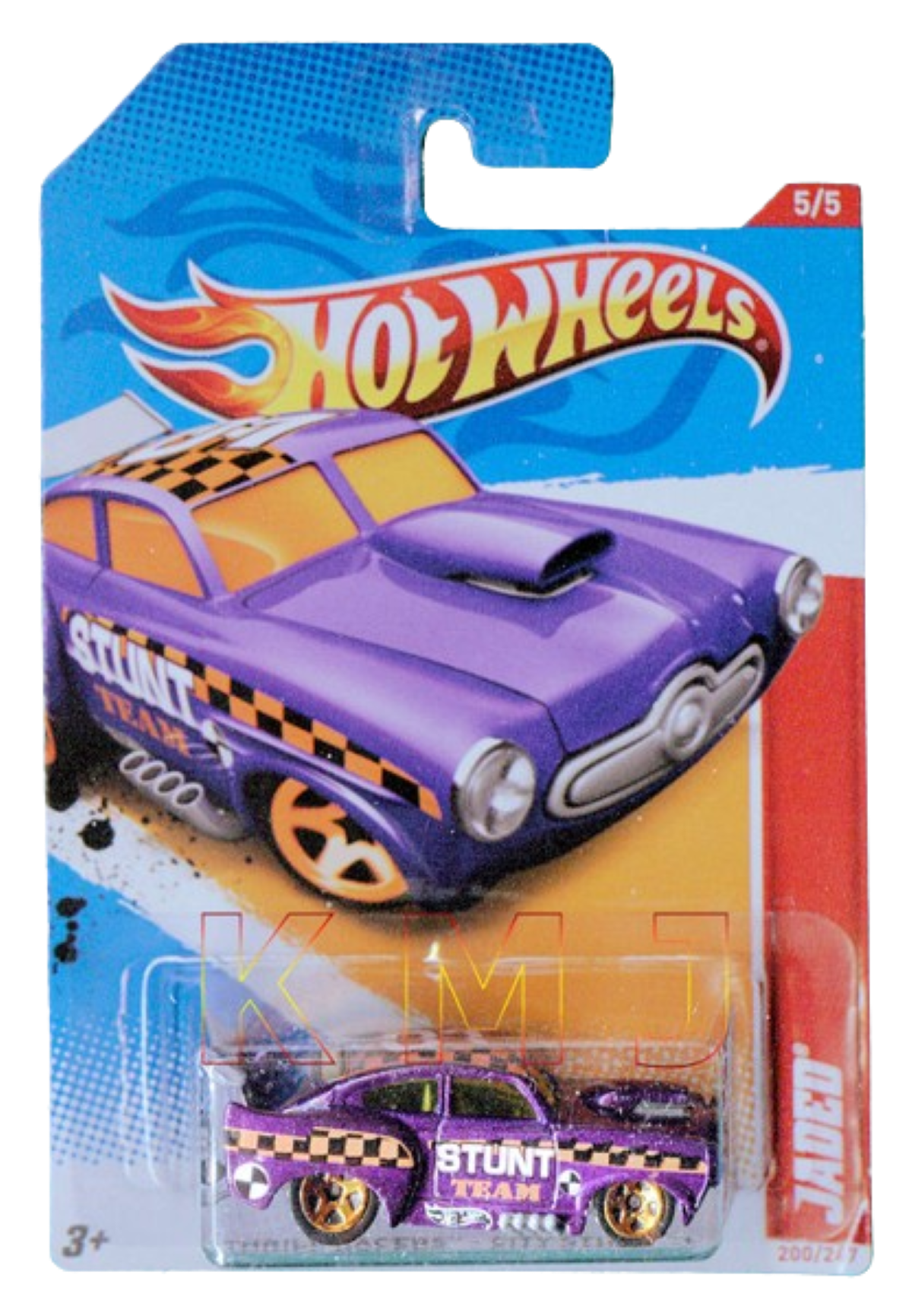 Hot Wheels 2012 - Collector # 200/247 - Thrill Racers / City Stunt 5/5 - Jaded - Purple / Stunt Team - USA Card