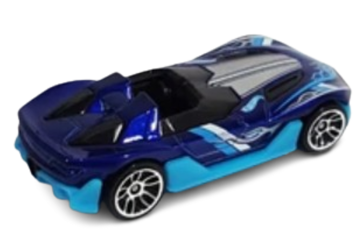 Hot Wheels 2012 - Collector # 242/247 - HW Code Cars 17/22 - Yur So Fast - Blue - J5 Wheels - USA Card