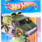 Hot Wheels 2012 - Collector # 245/247 - HW Code Cars 20/22 - Cool-One - Green / #00 - Yellow 5 Spoke Wheels - USA Card