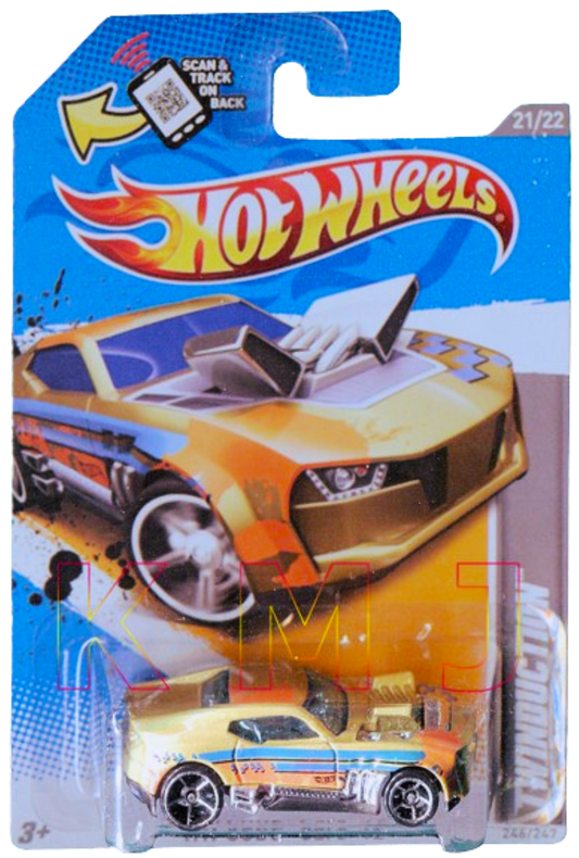 Hot Wheels 2012 - Collector # 246/247 - HW Code Cars 21/22 - Twininduction - Gold - USA Card