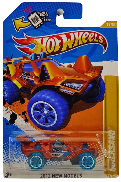 Hot Wheels 2012 - Collector # 019/247 - New Models 19/50 - Quicksand - Orange - '827' - OR6SP Wheels - USA Card