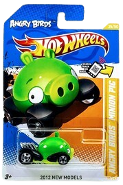 Hot Wheels 2012 - Collector # 035/247 - New Models 35/50 - Angry Birds Minion Pig - Green - USA Card