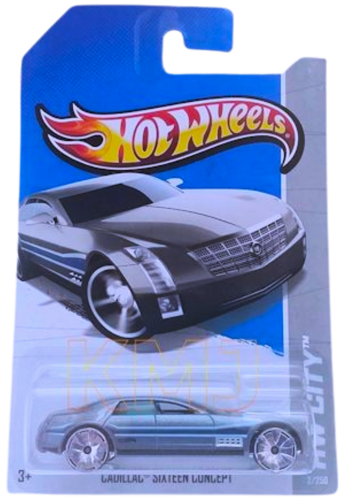 Hot Wheels 2013 - Collector # 002/250 - HW City / Street Power - Cadillac Sixteen Concept - Metallic Gray - Bling Wheels - International Card