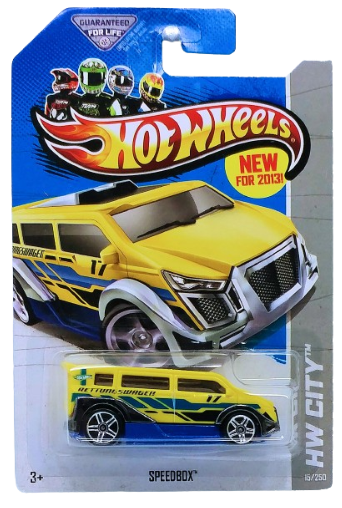 Hot Wheels 2013 - Collector # 015/250 - HW City / HW Rescue / New Models - SpeedBox - Yellow - USA Card