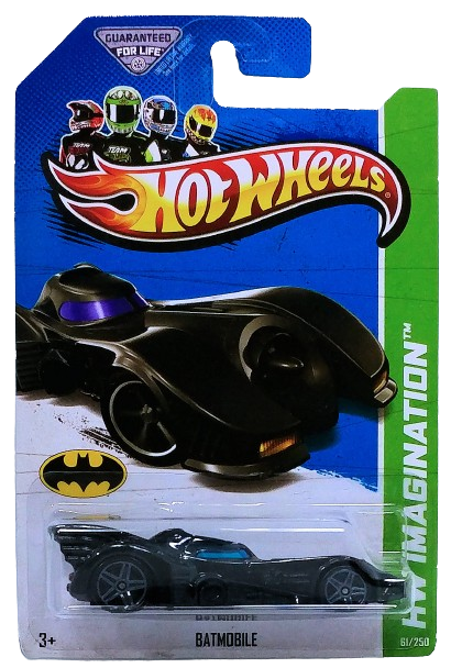 Hot Wheels 2013 - Collector # 061/250 - HW Imagination / Batman - Batmobile (1989) - Glossy Black - Gray PR5 Wheels - USA Card