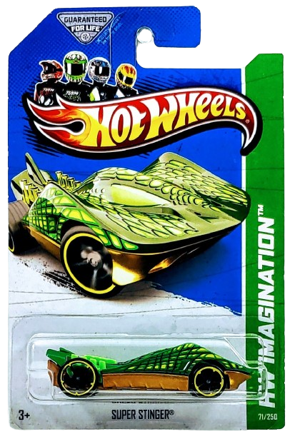 Hot Wheels 2013 - Collector # 071/250 - HW Imagination / Surf Patrol - Super Stinger - Green - USA Card