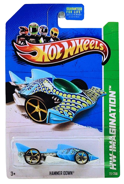 Hot Wheels 2013 - Collector # 072/250 - HW Imagination / Surf Patrol - Hammer Down - Blue - USA Card