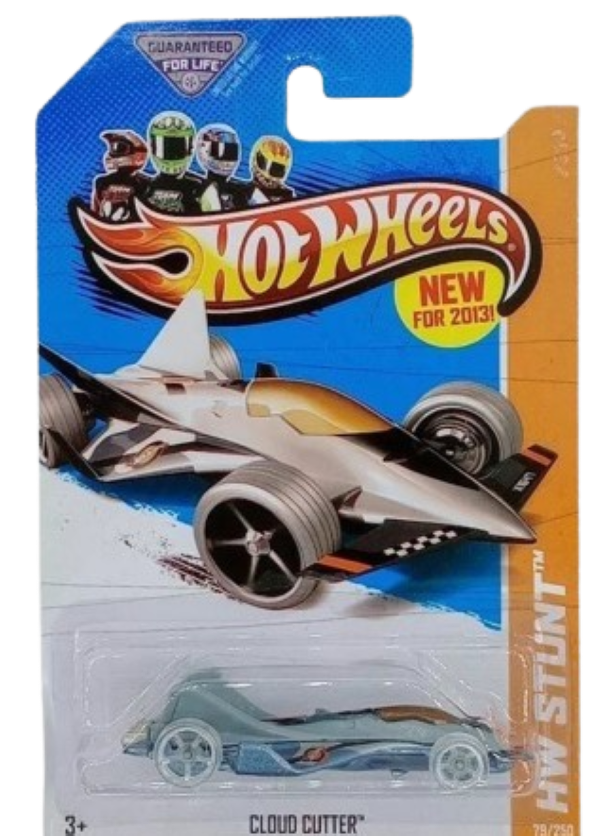 Hot Wheels 2013 - Collector # 079/250 - HW Stunt / Stunt Circuit / New Models - Cloud Cutter - Gray - USA Card