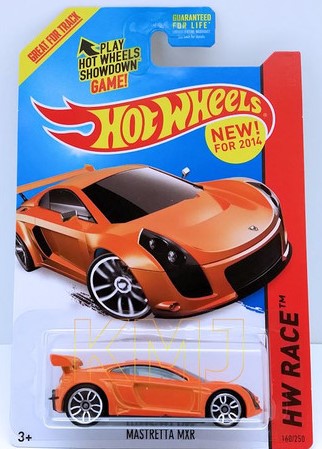 Hot Wheels 2014 - Collector # 160/250 - HW Race / Thrill Racers / New Models - Mastretta MXR - Orange - USA Card