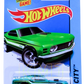 Hot Wheels 2014 - Collector # 097/250 - HW City / Mustang 50th - '70 Ford Mustang MACH 1 - Metalflake Green / White Stripes - M5 Wheels - USA Card