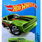 Hot Wheels 2014 - Collector # 099/250 - HW City / Mustang 50th - '71 Mustang Funny Car - Lime Green / Various Race Decals - 5 Spoke Wheels - USA 'WIN' Card